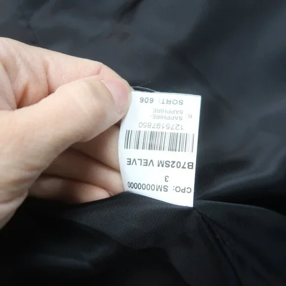 Smythe Velvet Peaked Lapel Blazer Navy Blue Size 2 - Picture 8 of 13